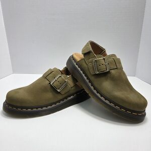 Dr. Martens Jorge II Slingback Mules Olive Leather Women 6 Men 5 Shoes